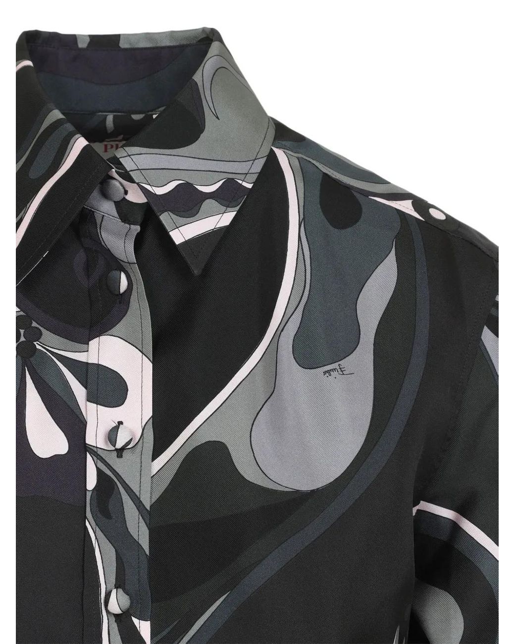 Emilio Pucci Gray Silk Shirt