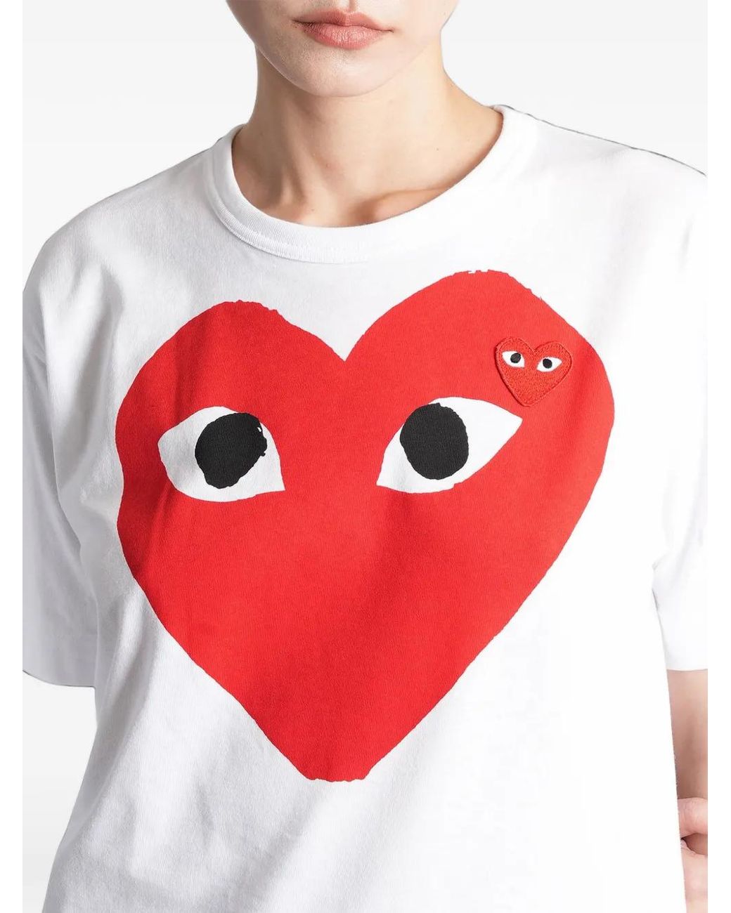 Comme des Garçons Red Play Heart-Print T-Shirt