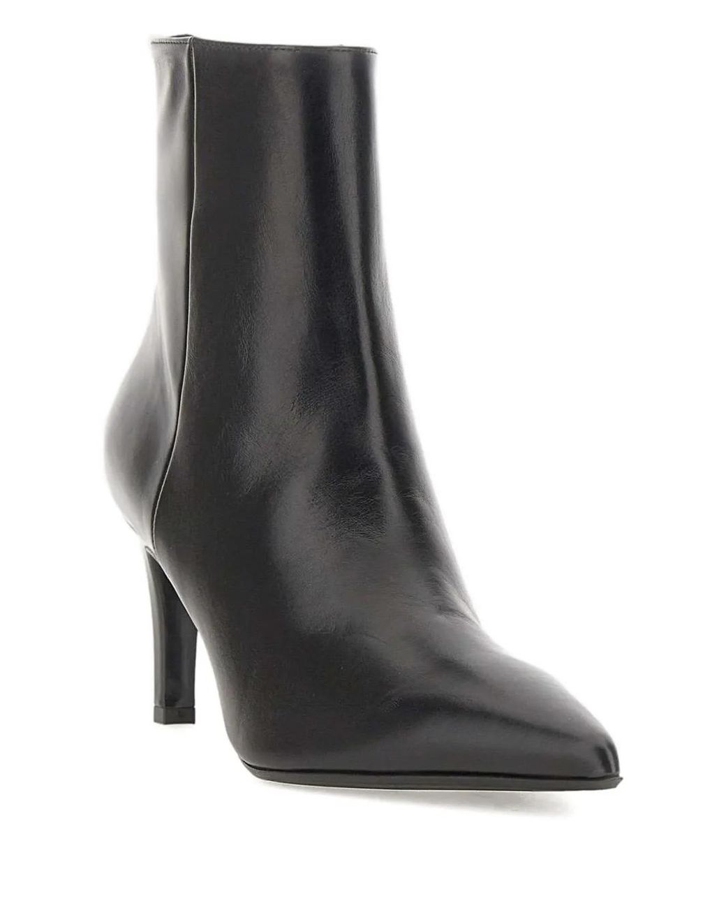 Sergio Levantesi Black Pointed-Toe Ankle Boots