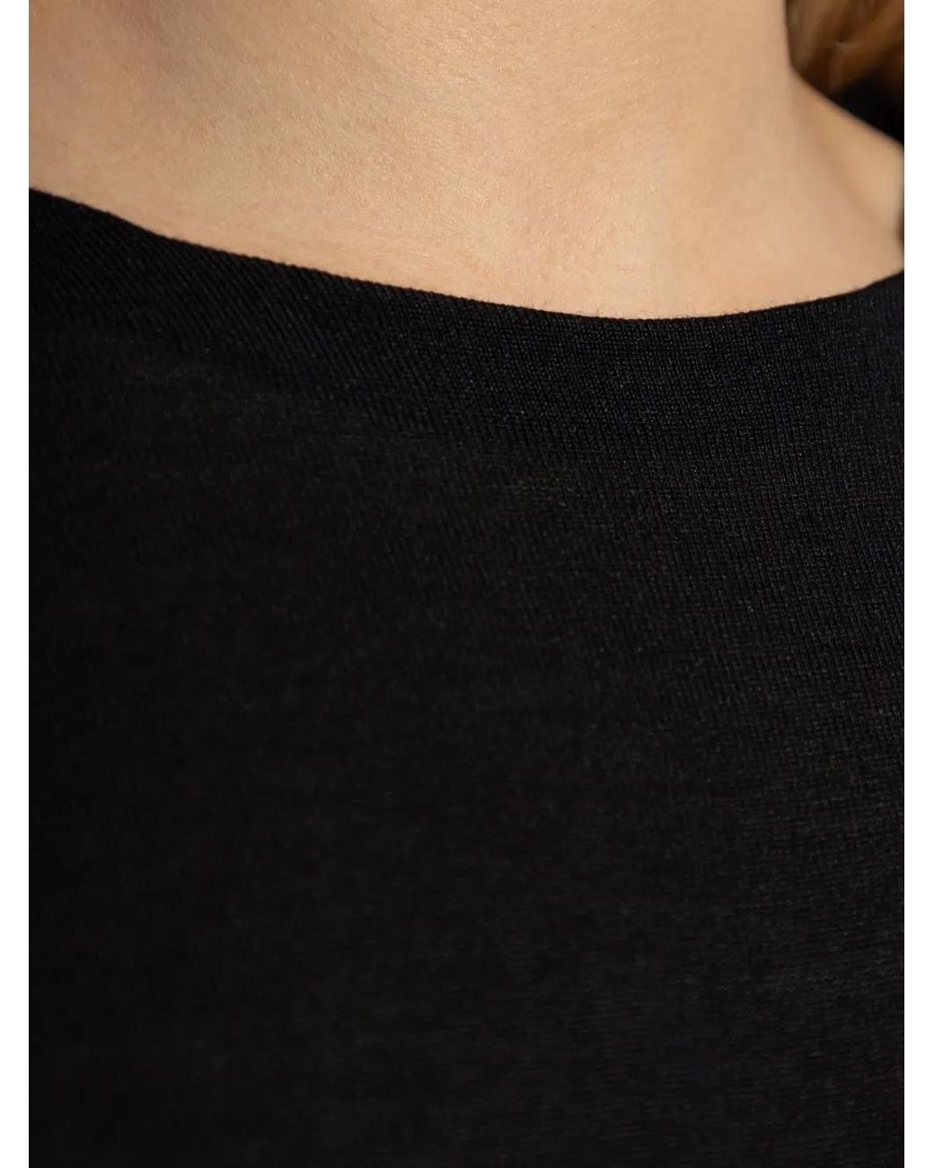 Jacquemus Black Robe Mi-Longue À Col Rond
