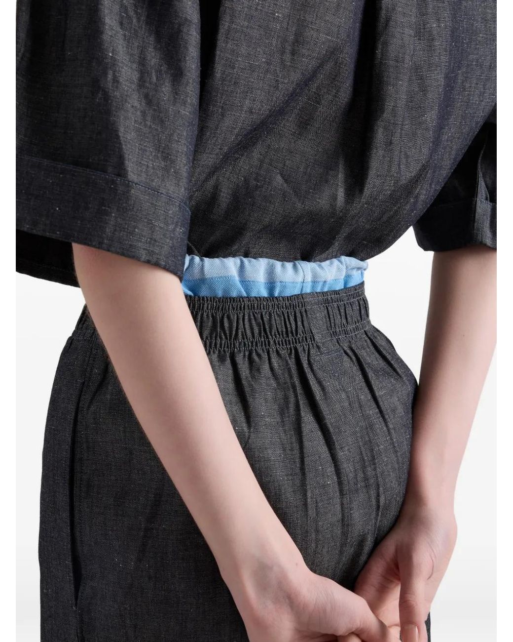 Prada Chambray Rok in het Black