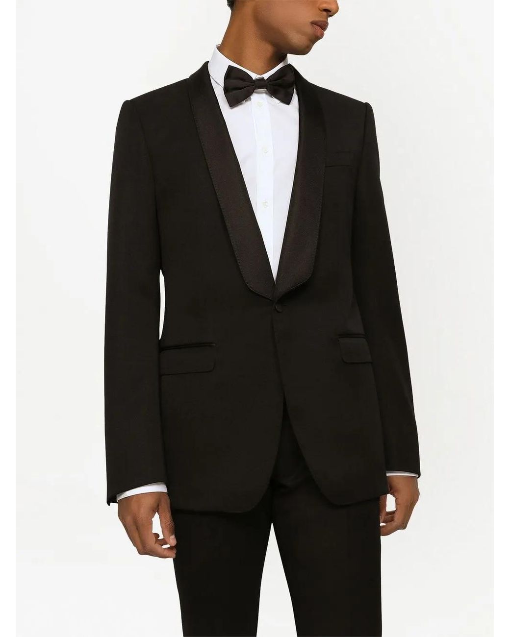 Dolce & Gabbana Black Sicilia-Fit Single-Breasted Blazer for men