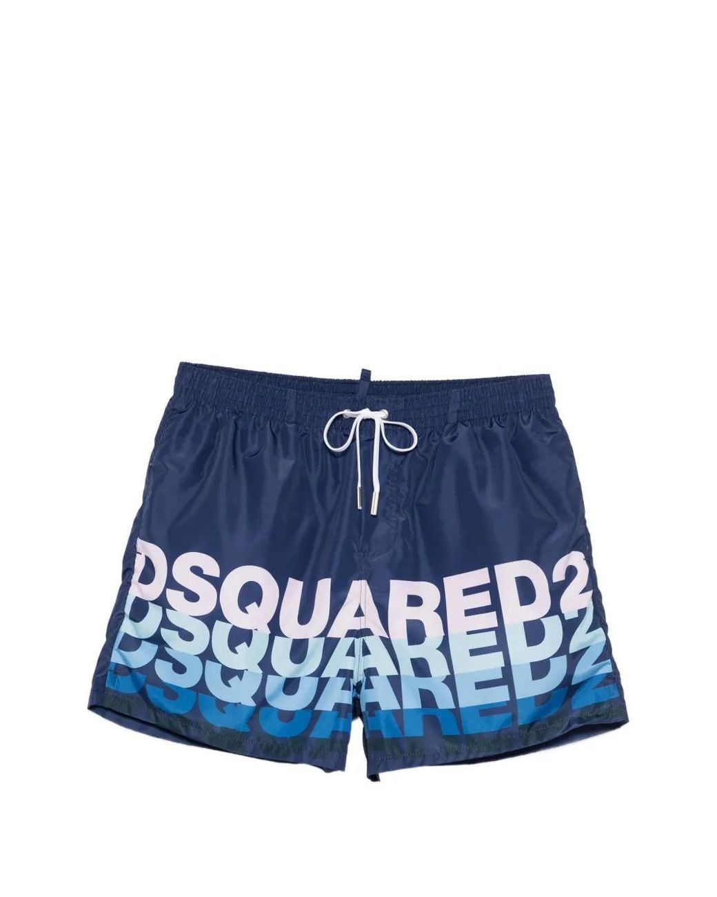 DSquared² Blue Logo Midi Swim Boxer for men