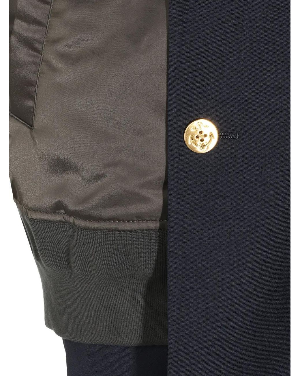 Sacai Gray Layered Bomber-Style Gilet