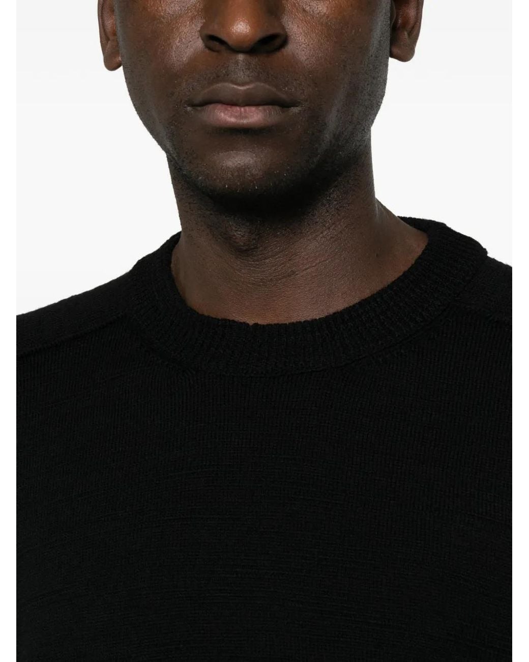 Atomo Factory Black Crew-Neck Long-Sleeve Sweater for men