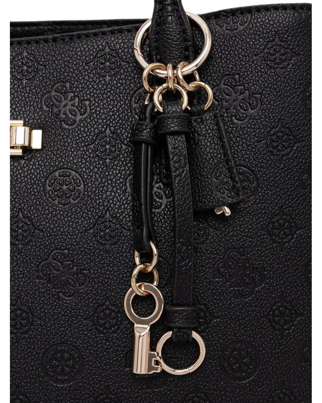 Guess Black Logo-Embossed Tote Bag