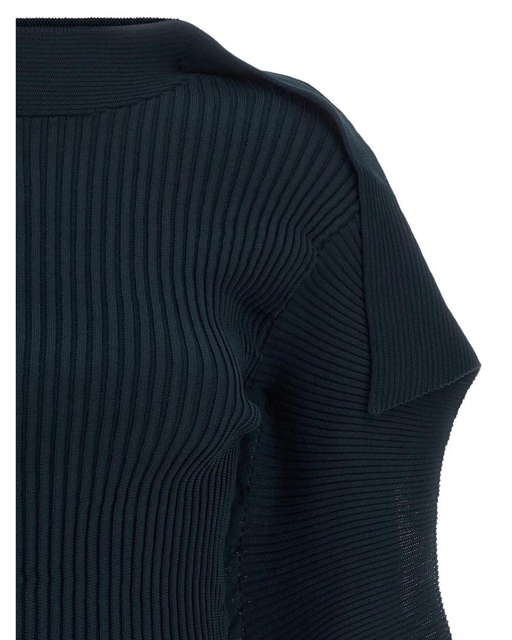 Issey Miyake Blue Prance Sculptural-Sleeve Top