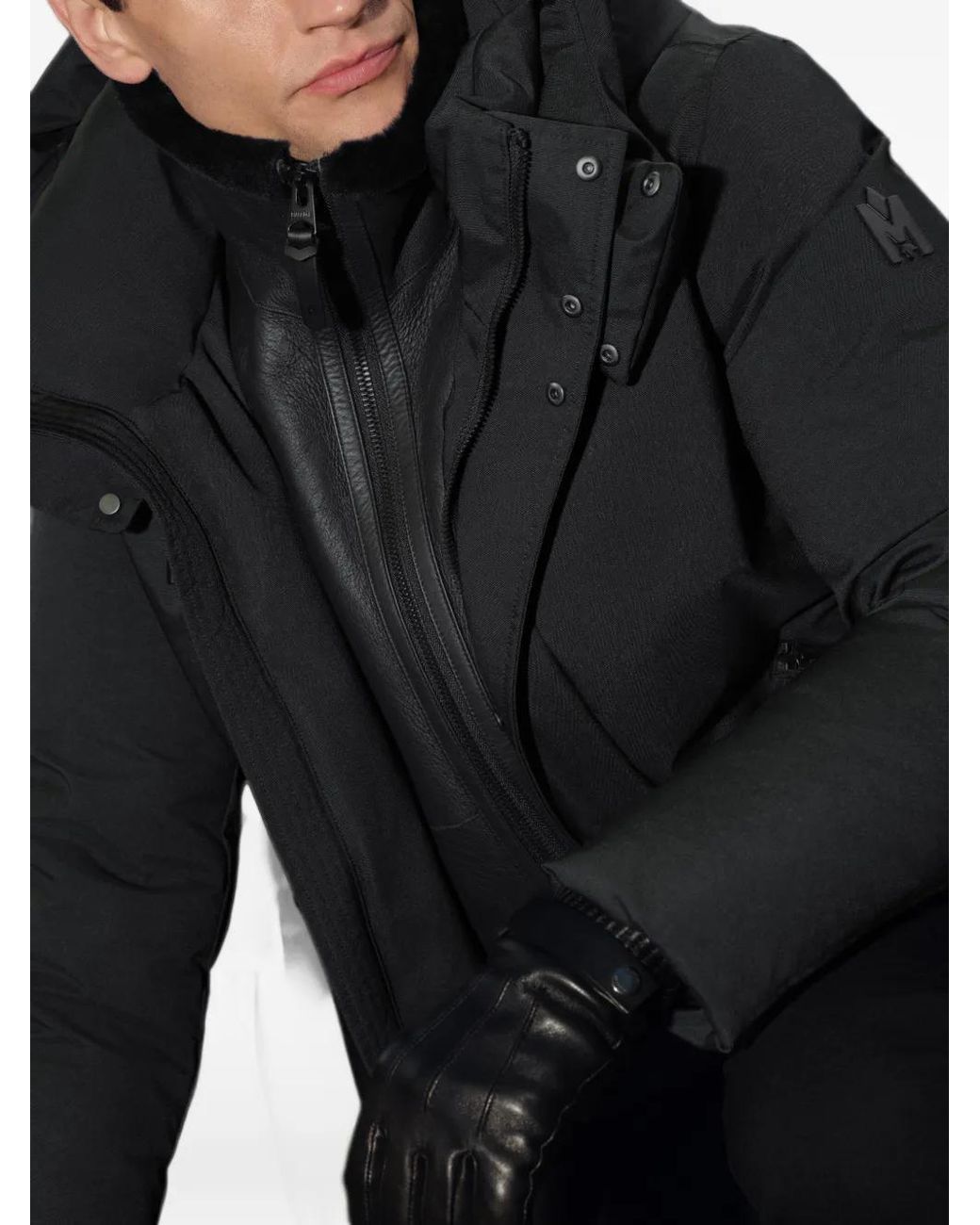 Mackage Blue Sullivan-Z Padded Hooded Coat for men
