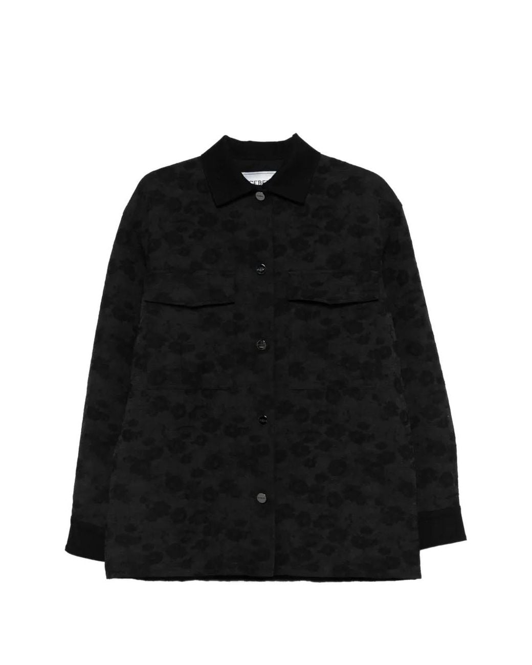 Iceberg Black Floral Pocket Jacket