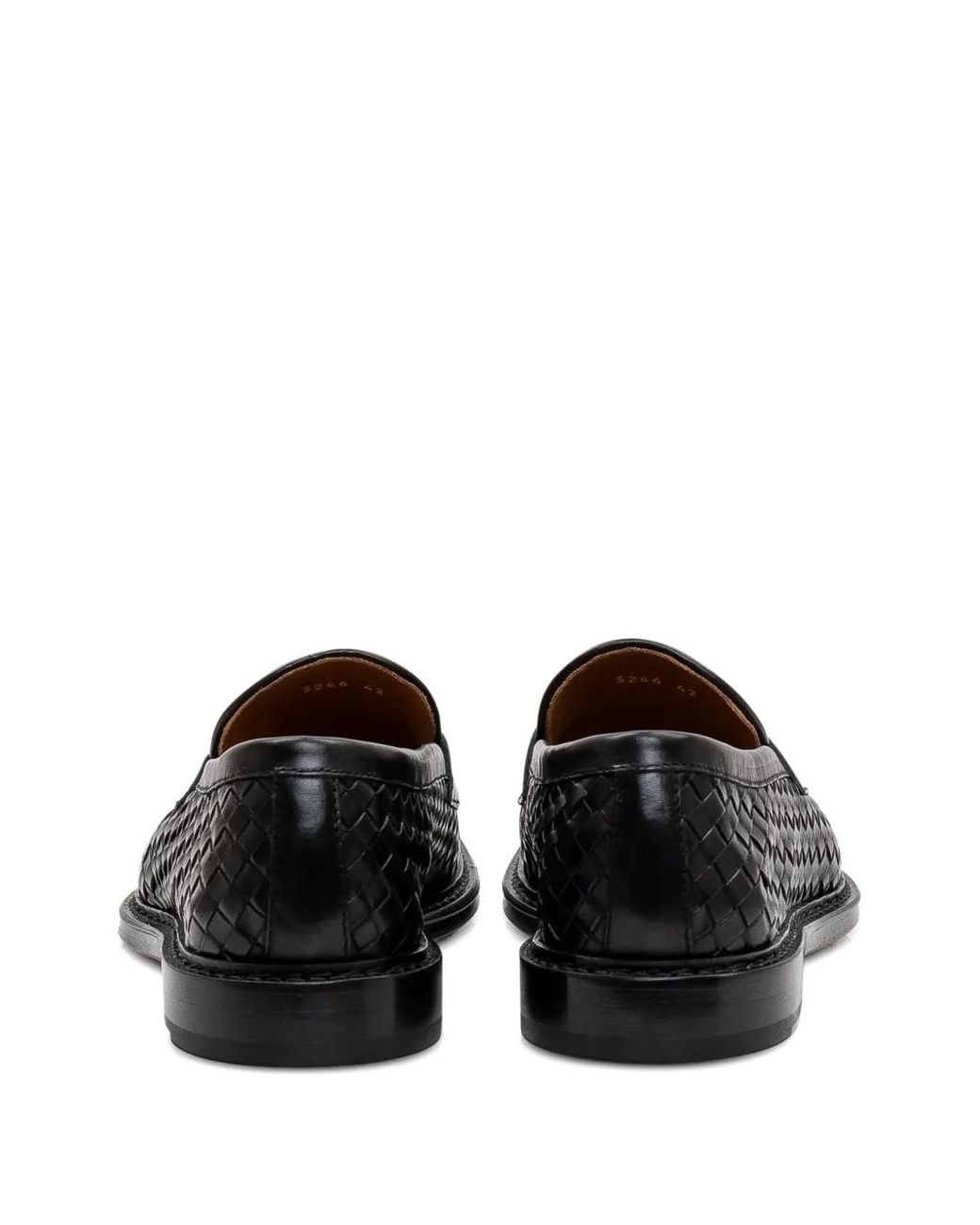 Doucal's Black Woven Penny Loafers for men