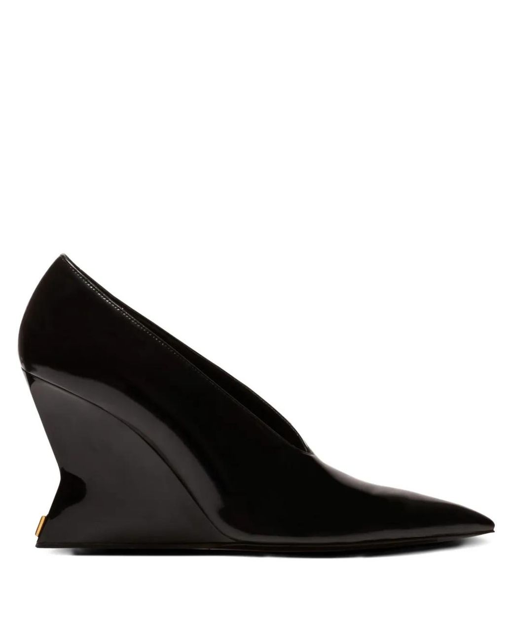 Balmain Black Wedge-Pumps Mit Spitzer Kappe