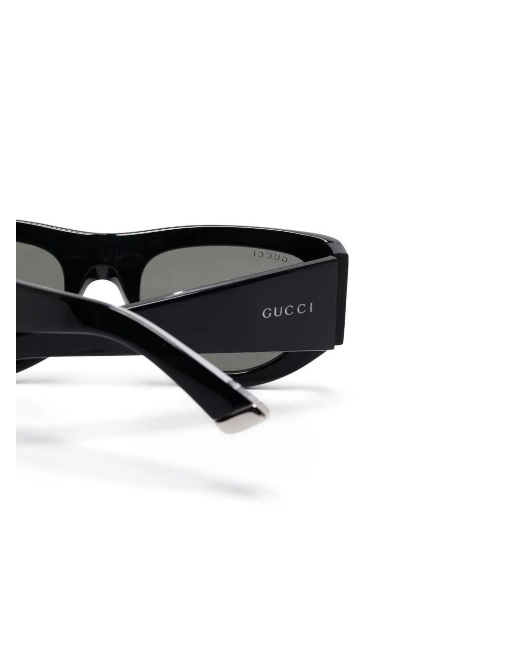 Gucci Black Geometric-Frame Sunglasses