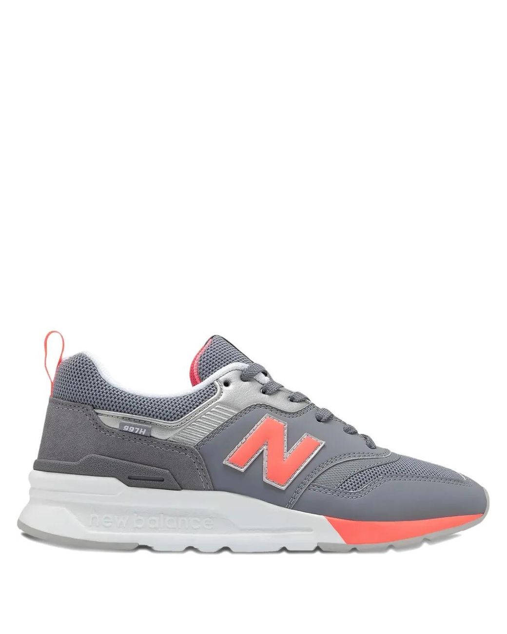New Balance Gray 997H Logo-Patch Sneakers