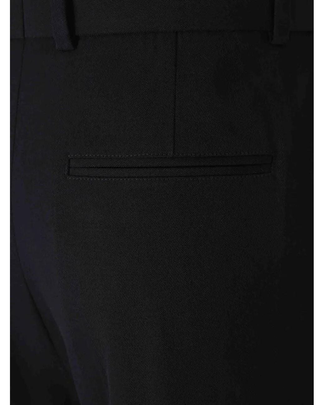 Jacquemus Black Pleated Herringbone Trousers for men