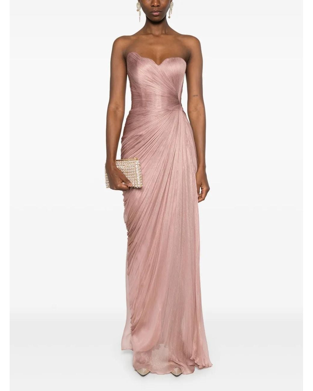 IRIS SERBAN Gisselle Maxi Dress in Pink | Lyst