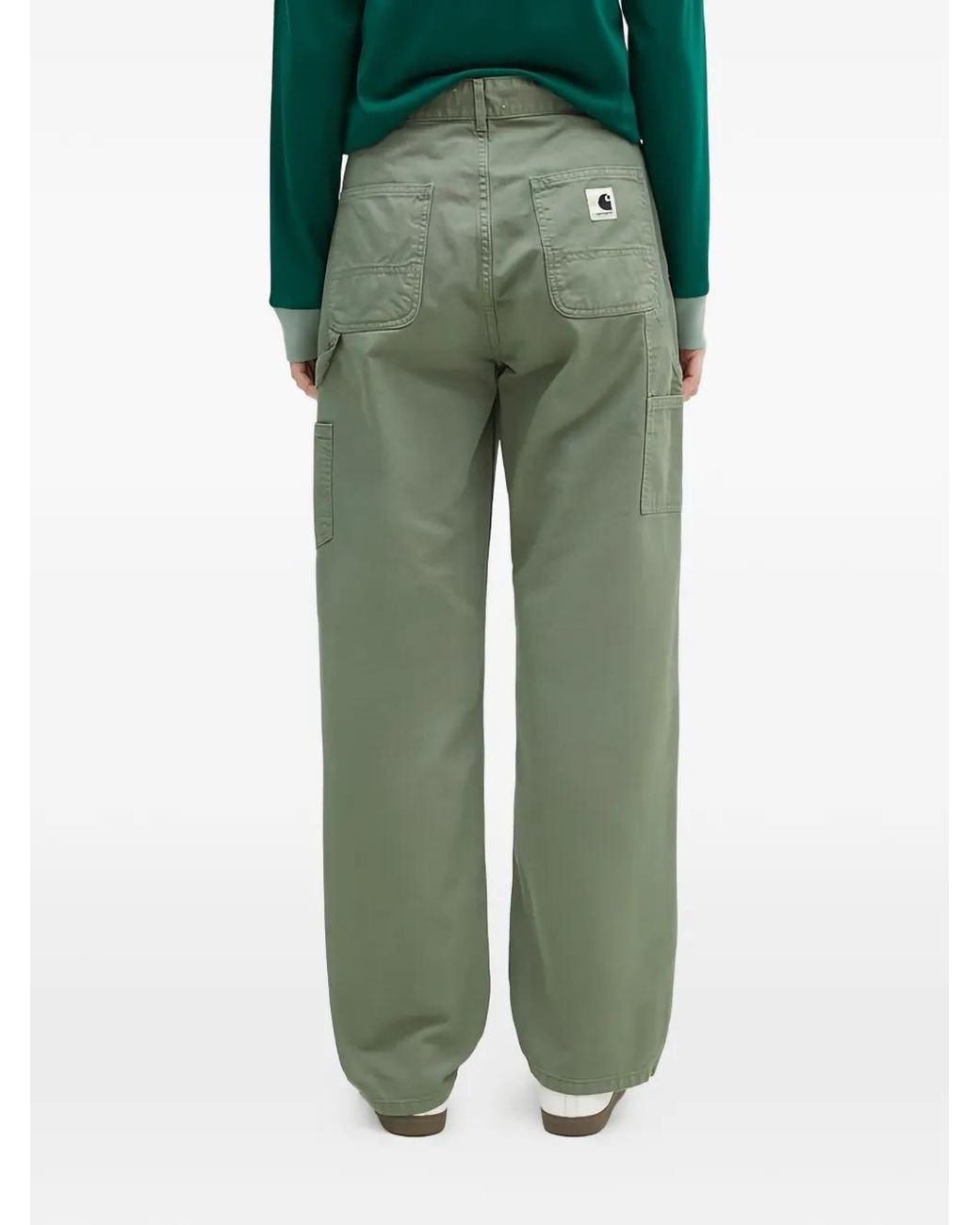 Carhartt Green Pierce Straight-Leg Trousers