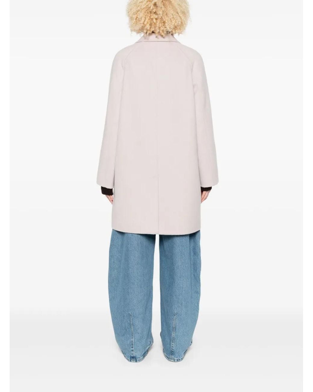 The Dynamis Studio Pink Button-Fastening Patch-Pocket Coat