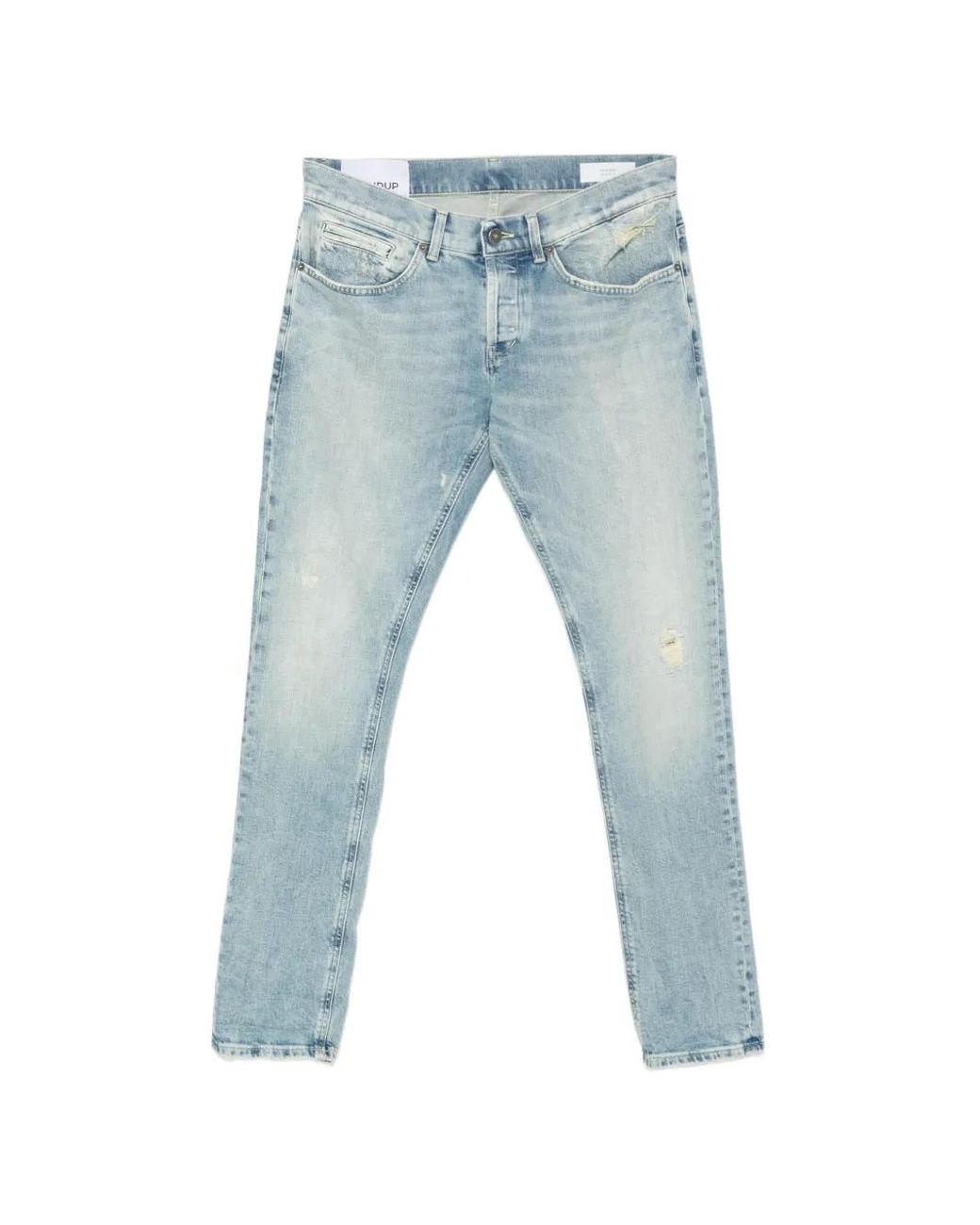 Dondup Blue Distressed Slim-Fit Jeans for men