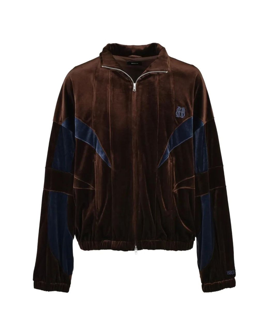 BREATH Black Warm Up Velour Jacket for men