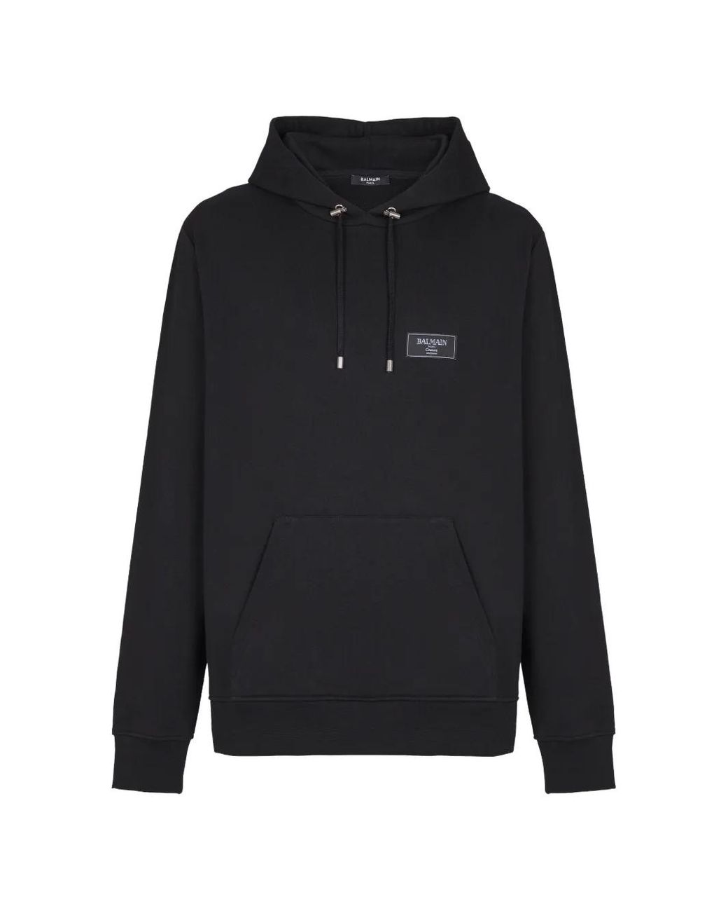 Balmain Blue Iconic Cotton Hoodie for men