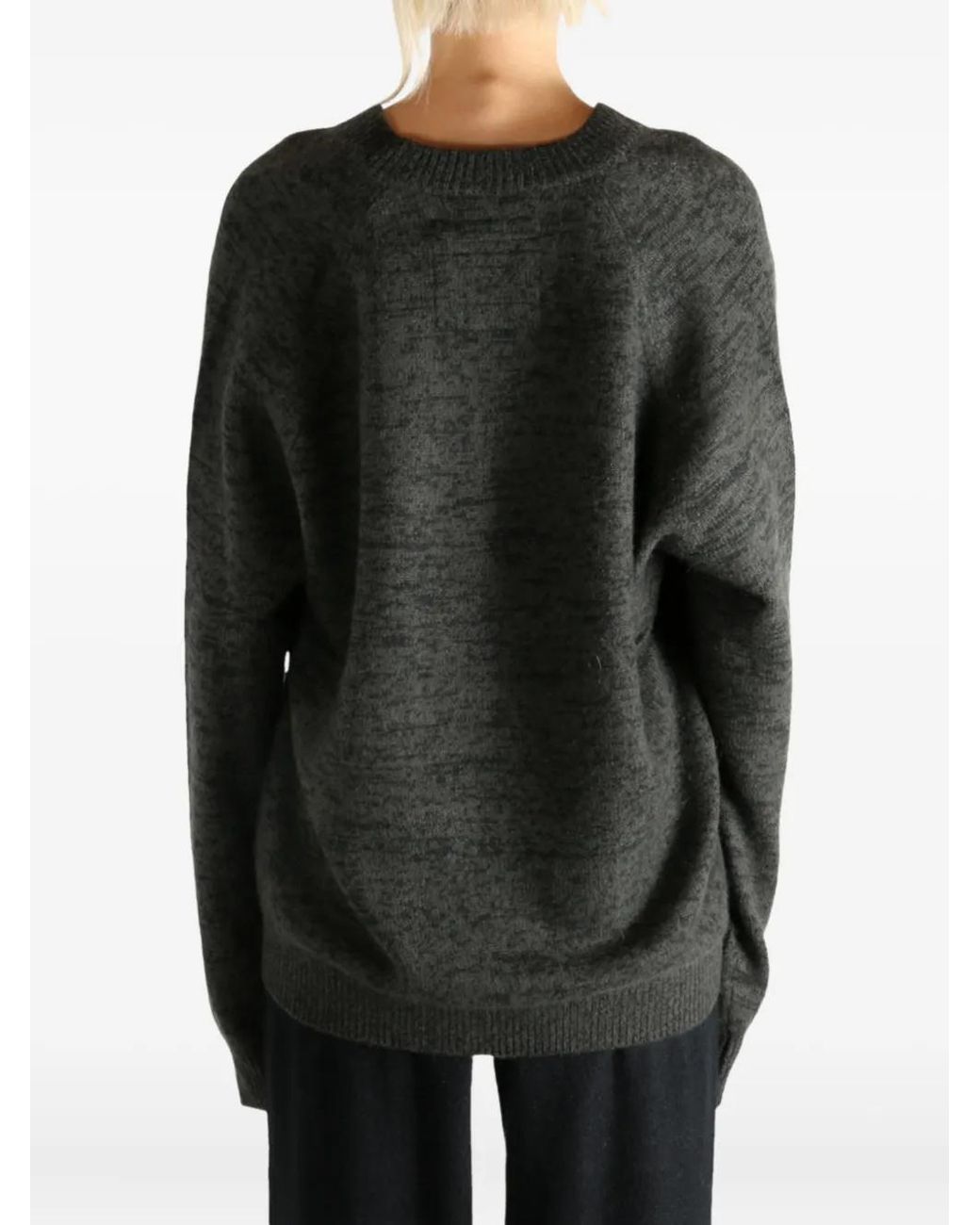 Frenckenberger Gray V-Neck Mélange Sweater