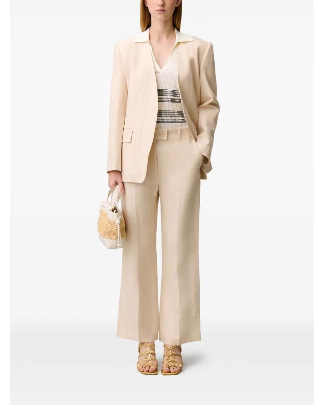 Claudie Pierlot Natural Flared Trousers