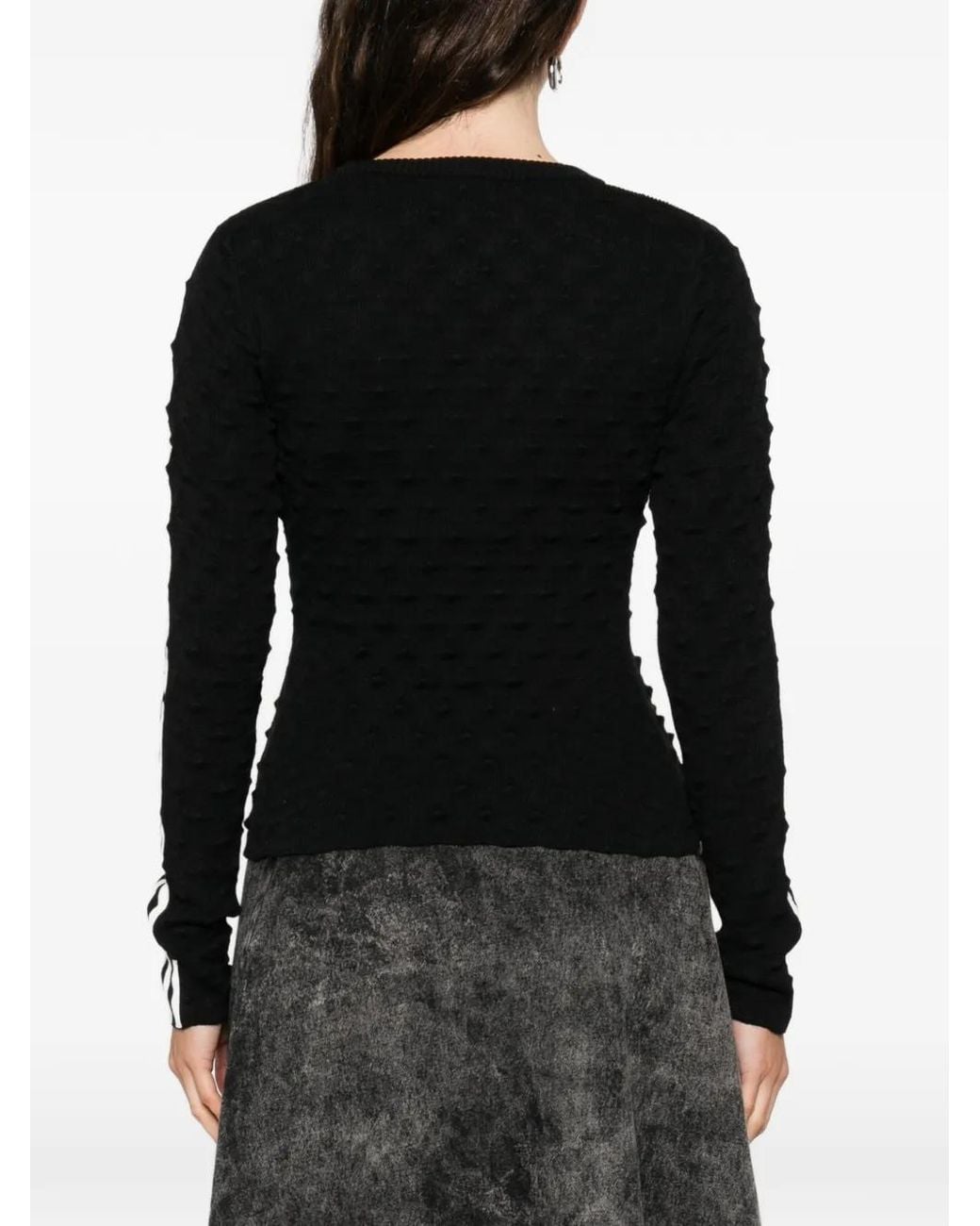 Adidas Black Crew-Neck Long-Sleeve Sweater
