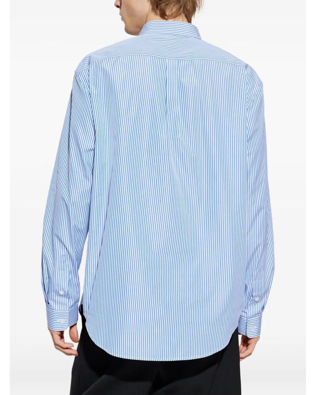 Camicia A Righe di Balmain in Blue da Uomo