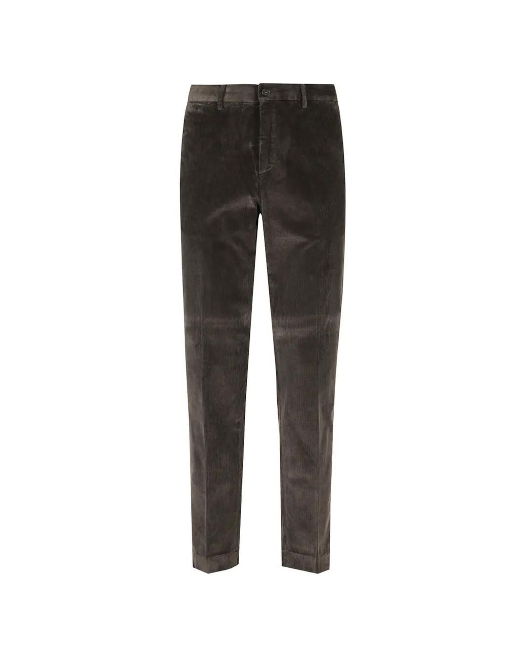 Seventy Black Pantalon Droit En Velours Côtelé for men