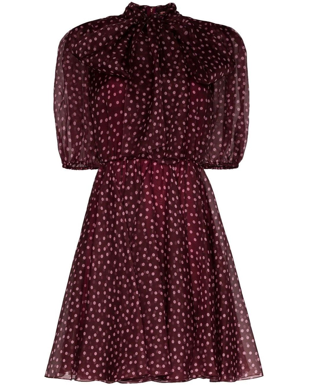 dolce and gabbana red polka dot dress Dolce & Gabbana Pink Red Polka Dot Silk Satin Maxi Gown Dress