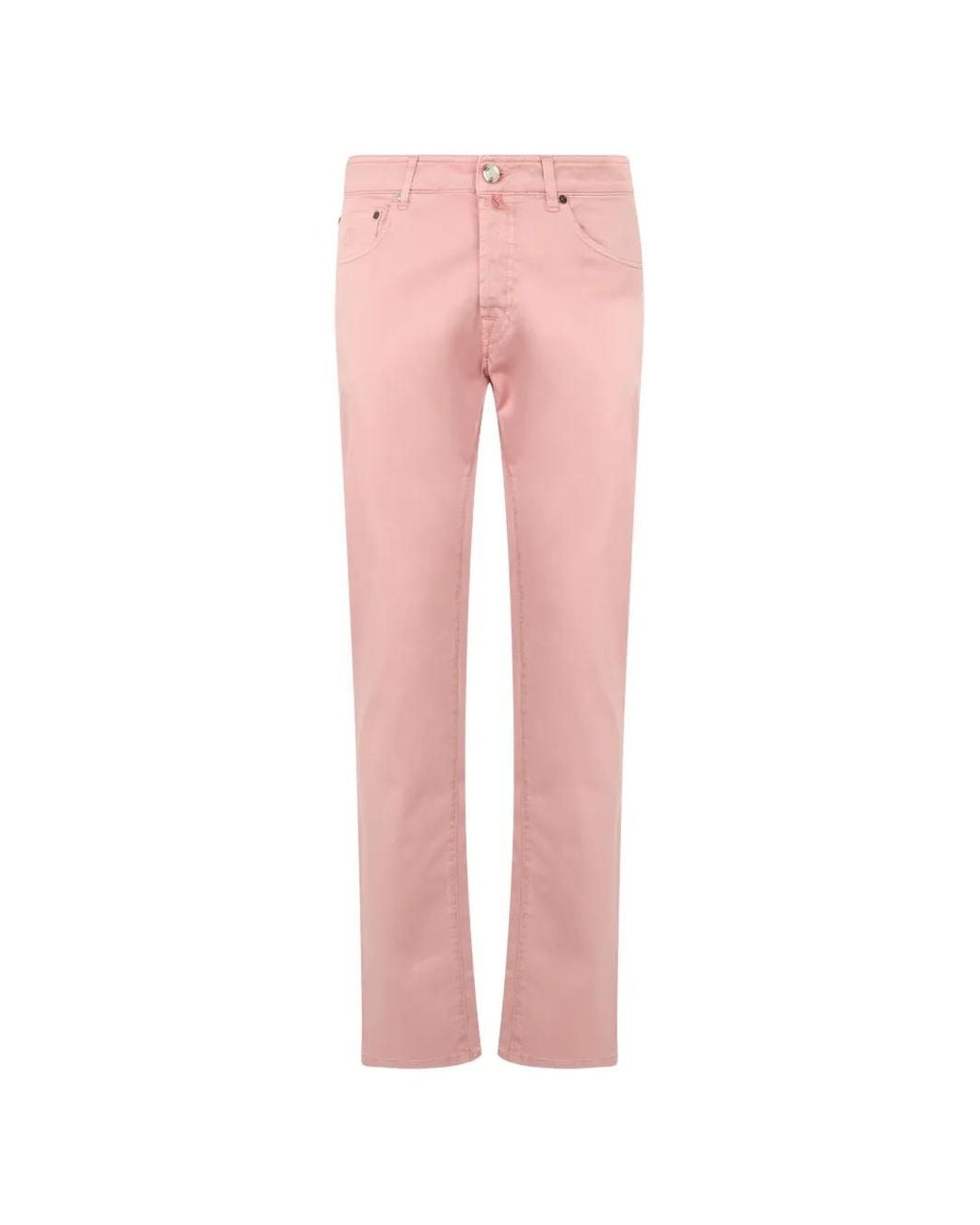 Moorer Pink Five-Pocket Jeans for men