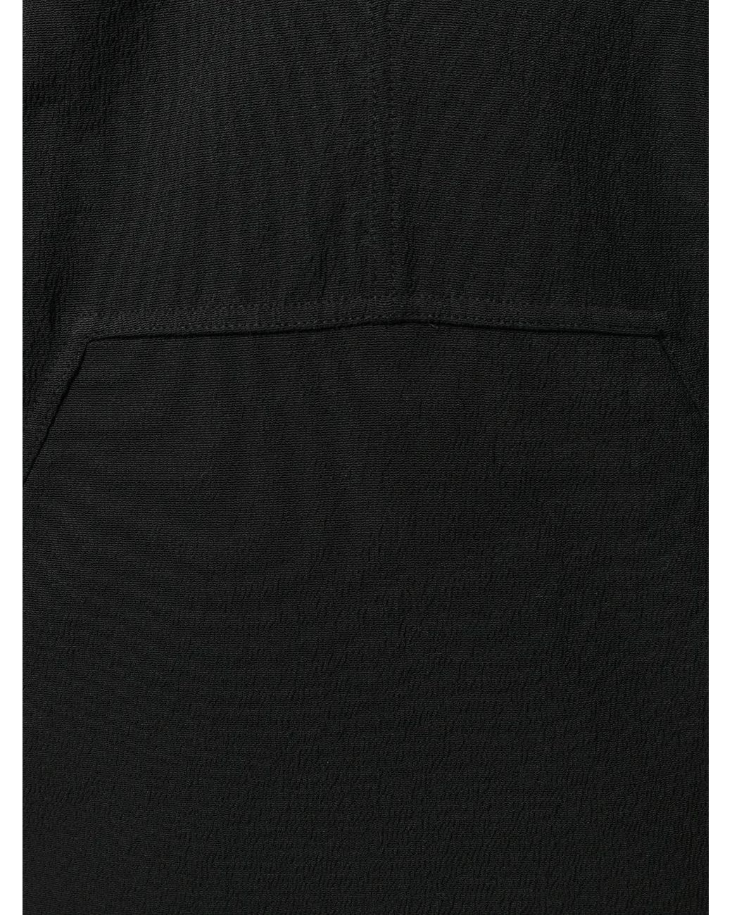Rick Owens Black V-Neck Midi Dress