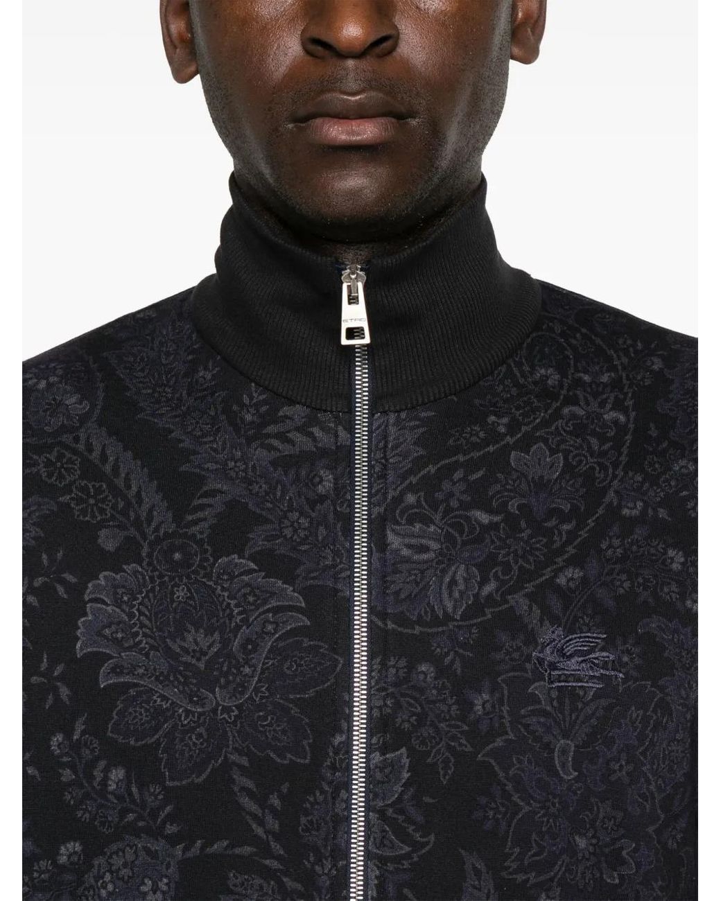 Etro Black Paisley-Print Sweatshirt for men