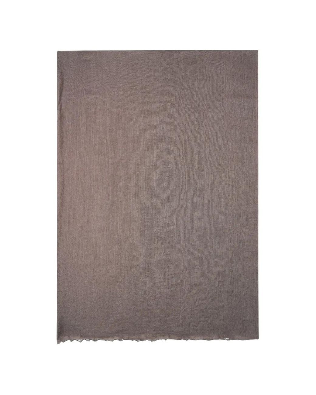 Rick Owens Brown Frayed-Edge Scarf for men