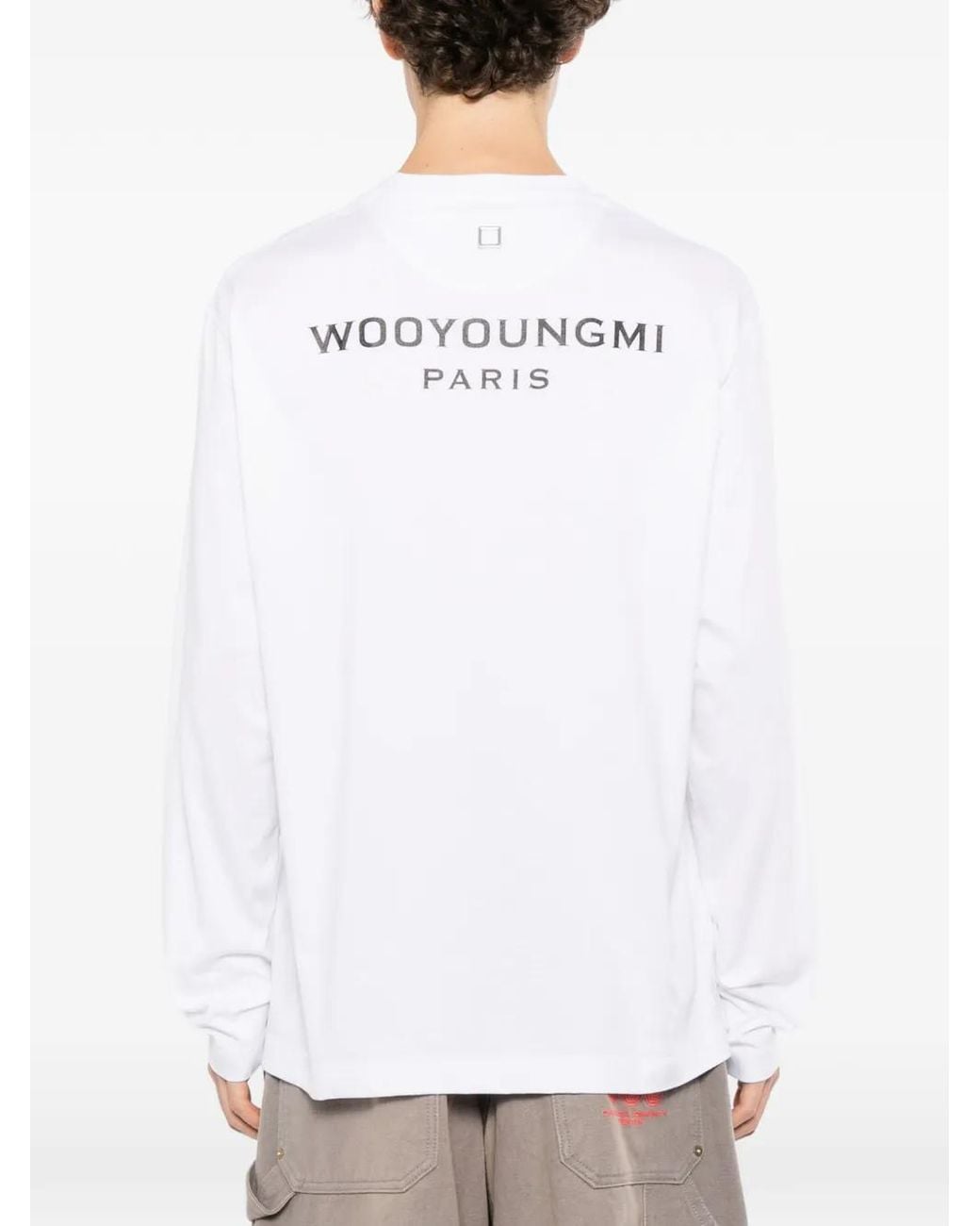 Wooyoungmi White Logo Patched T-Shirt for men