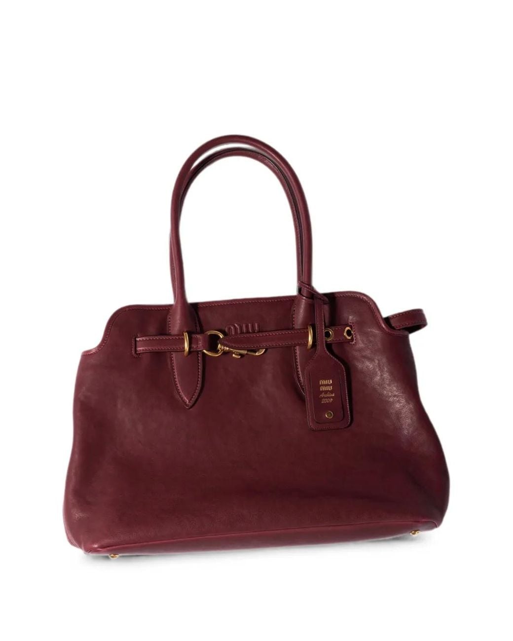 Miu Miu Purple Aventure Nappa Leather Bag