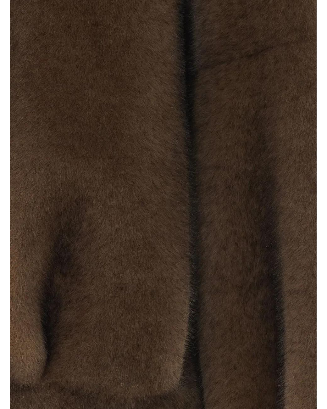 VALENTINI 1972 Brown Faux-Fur Cropped Jacket