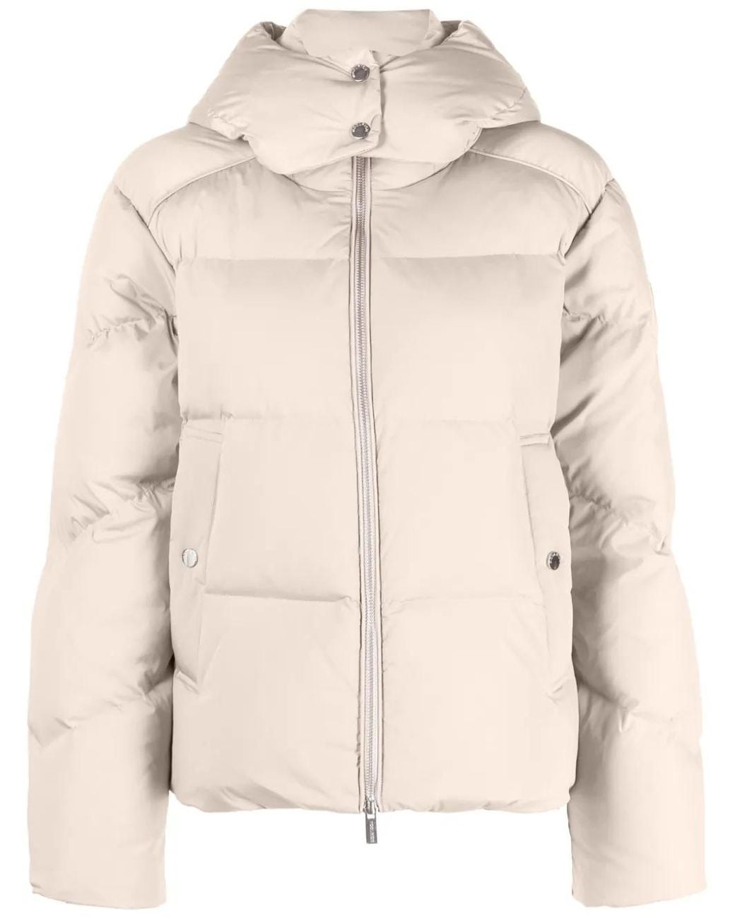 Woolrich Natural Detachable-Hood Padded Jacket