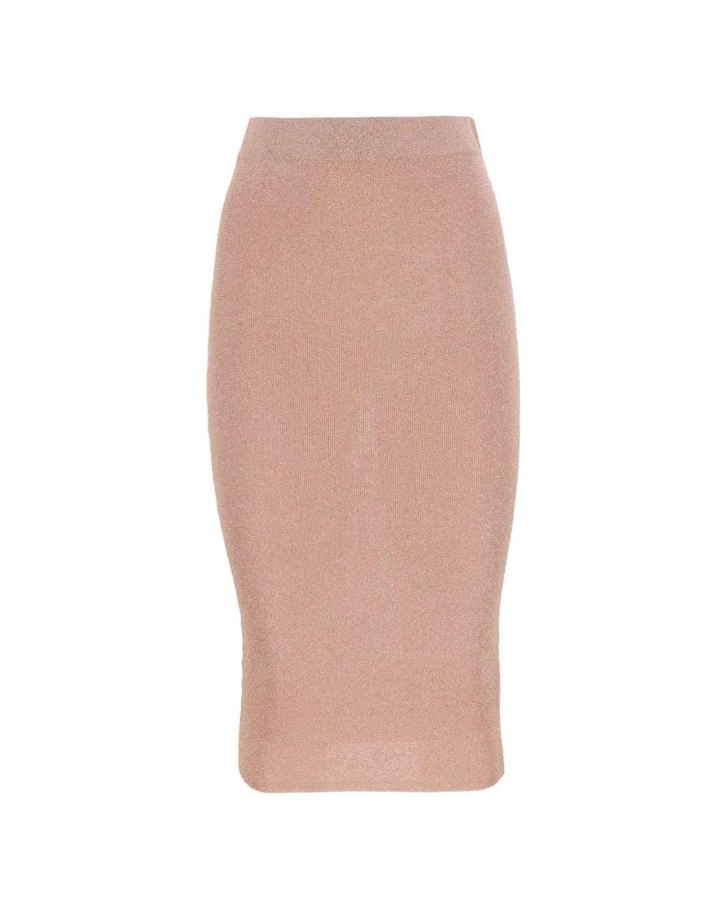 Kangra White Ribbed-Knit Midi Skirt