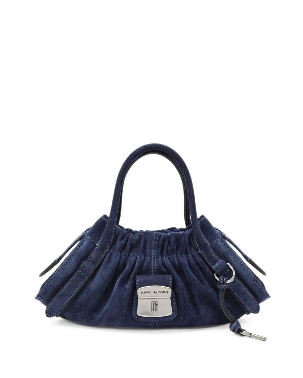 Marc Jacobs Blue Small Cristina Ruched-Detail Suede Tote Bag
