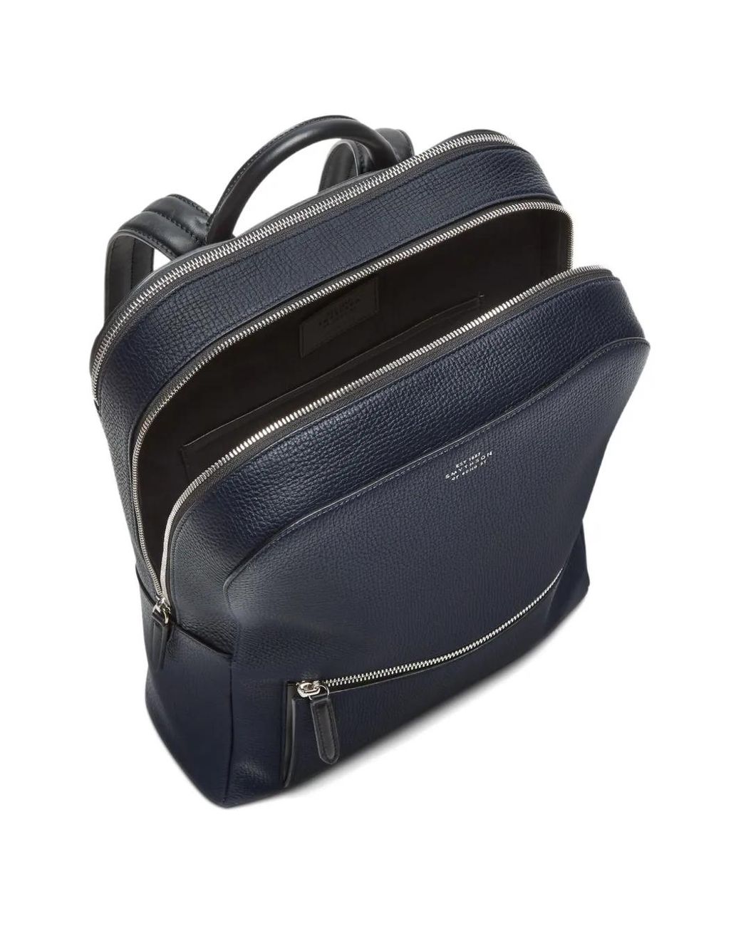 Smythson Blue Rucksack Mit Reißverschluss
