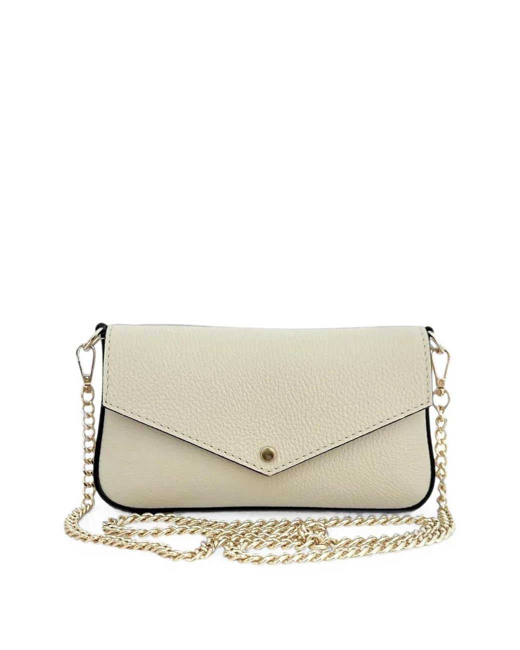 Apatchy London Metallic Munro Pebbled Leather Clutch Bag