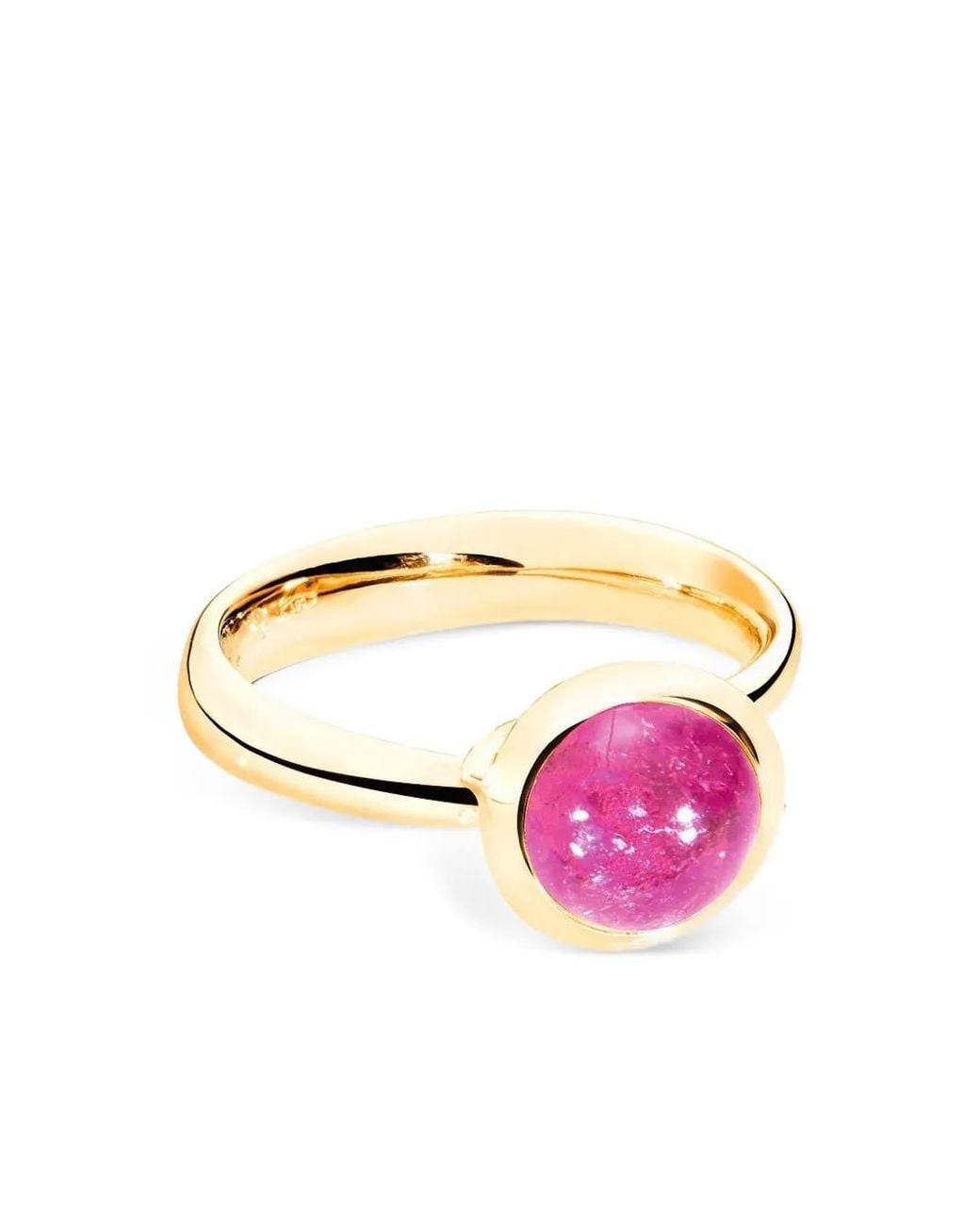 Tamara Comolli Pink 18K Small Bouton Tourmaline Ring
