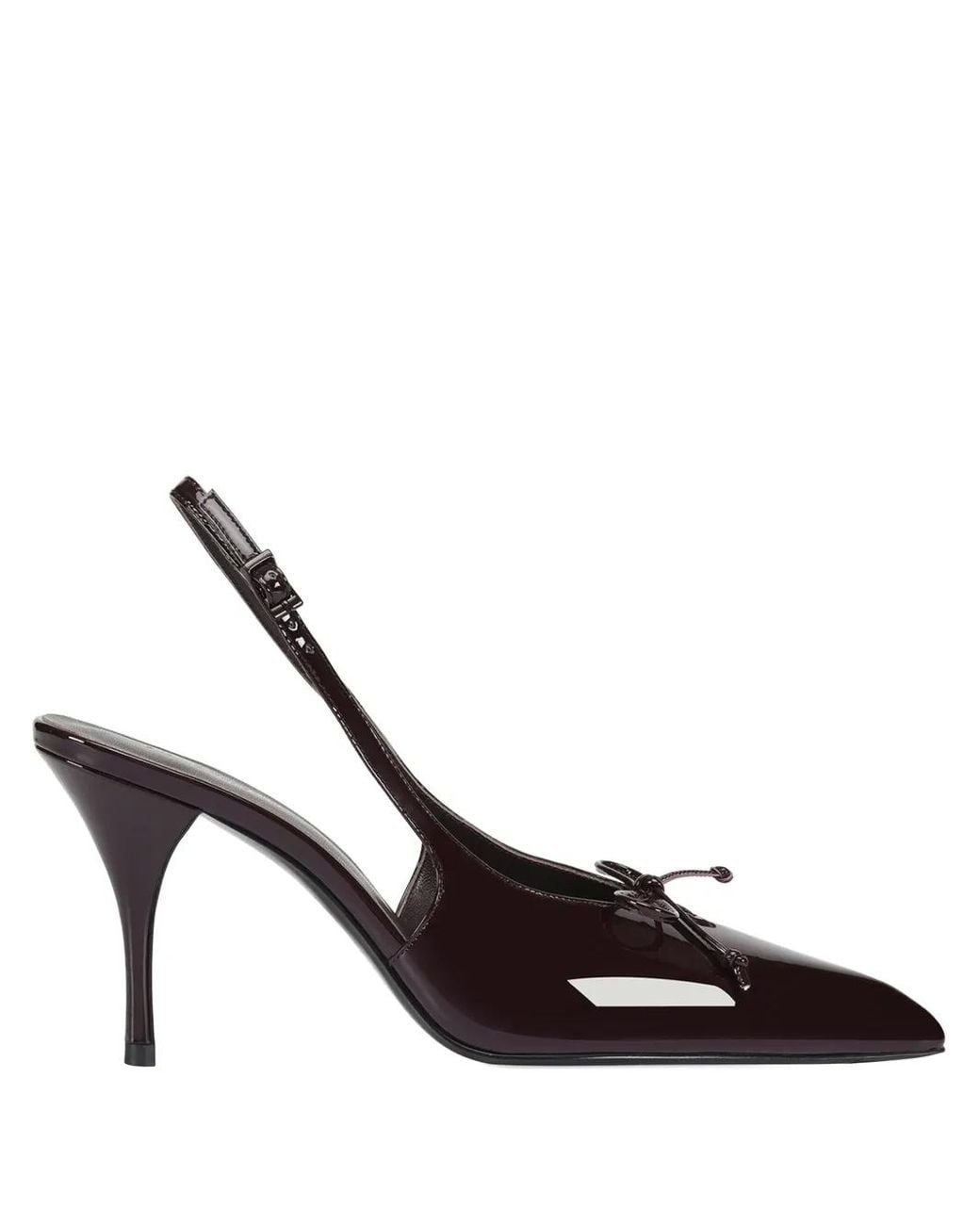 POTAMY Black 75Mm Leather Heeled Pumps