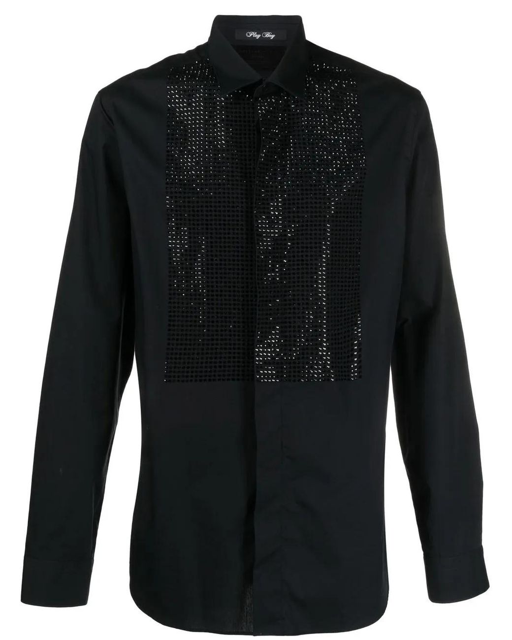 Philipp Plein Black Sartorial Stud-Embellished Shirt for men