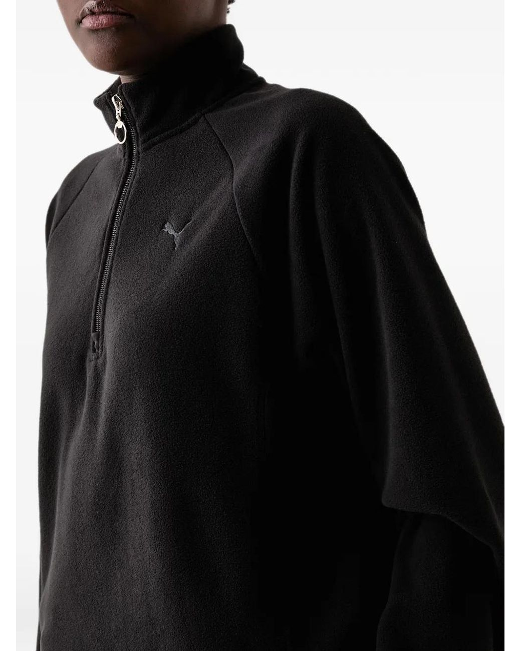PUMA Black Her Winterised Half-Zip Crew Sweatshirt