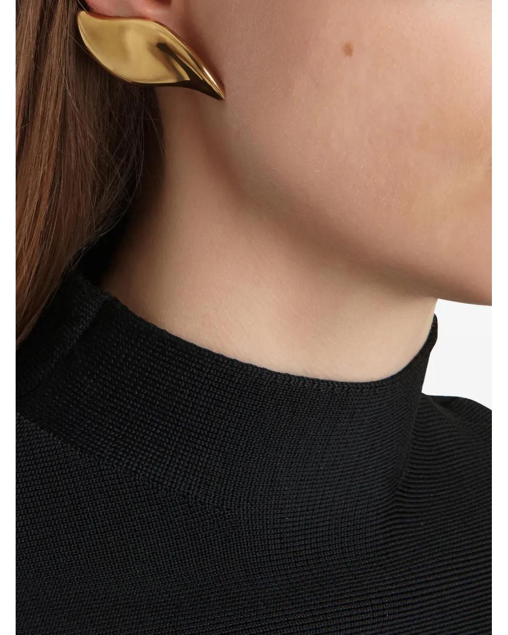 Khaite Black Clip-On Earrings