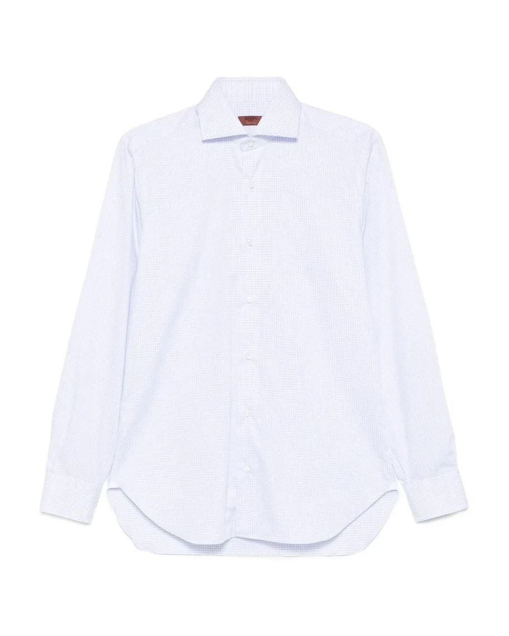 Barba Napoli White Cotton Shirt for men