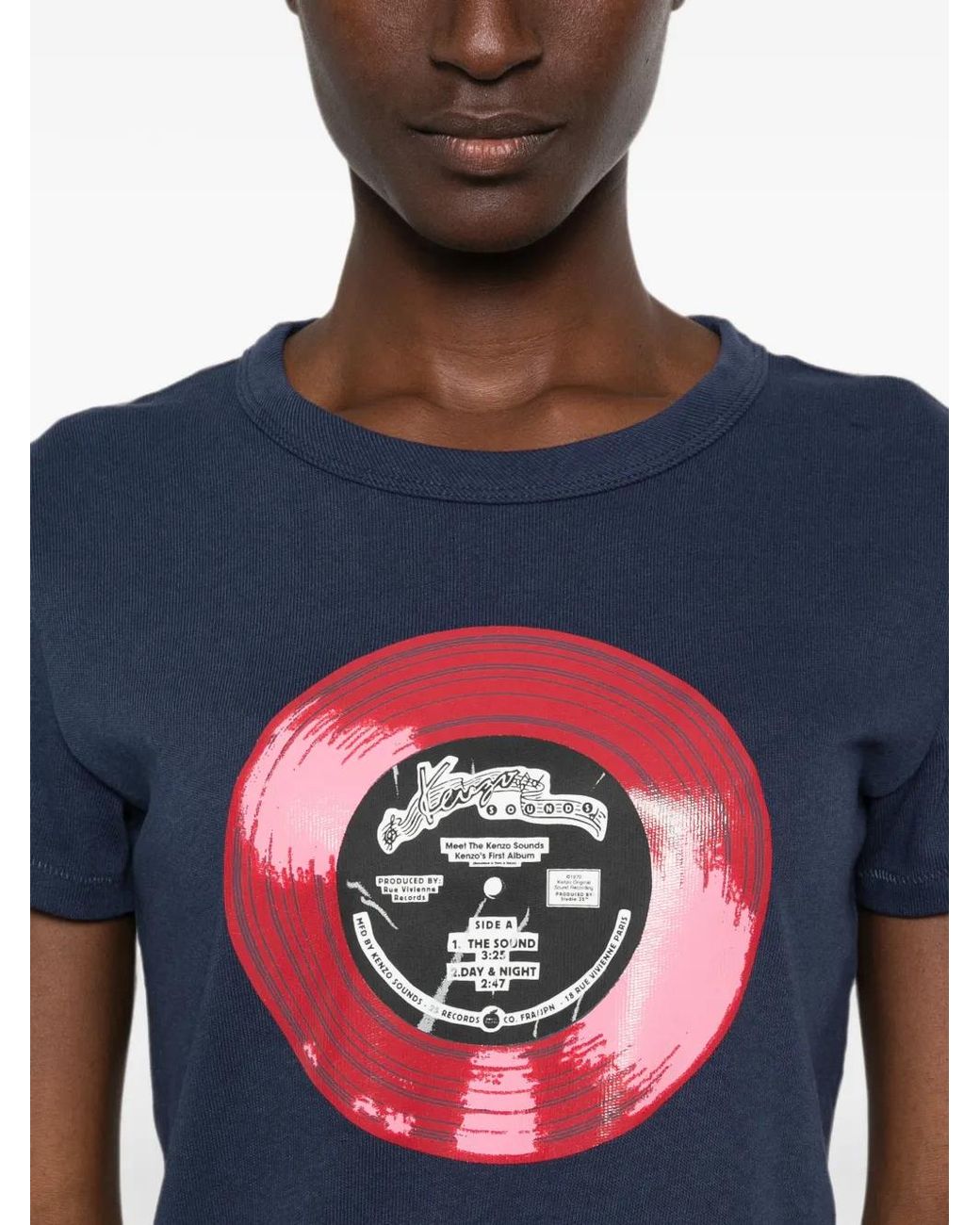 KENZO Blue Sounds Graphic-Print T-Shirt