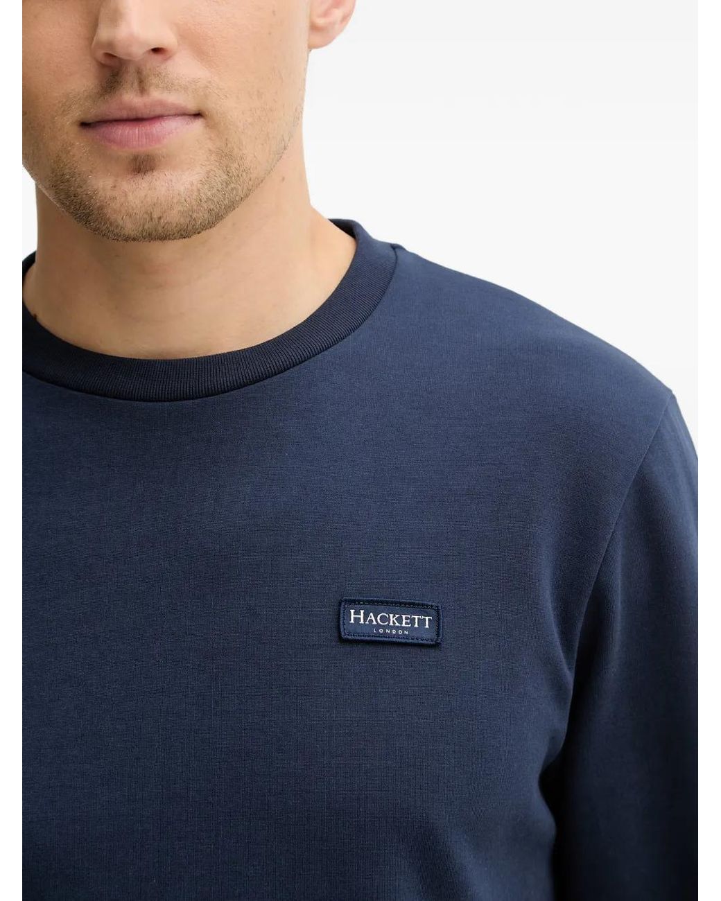 Hackett Blue Logo-Patch Sweatshirt for men